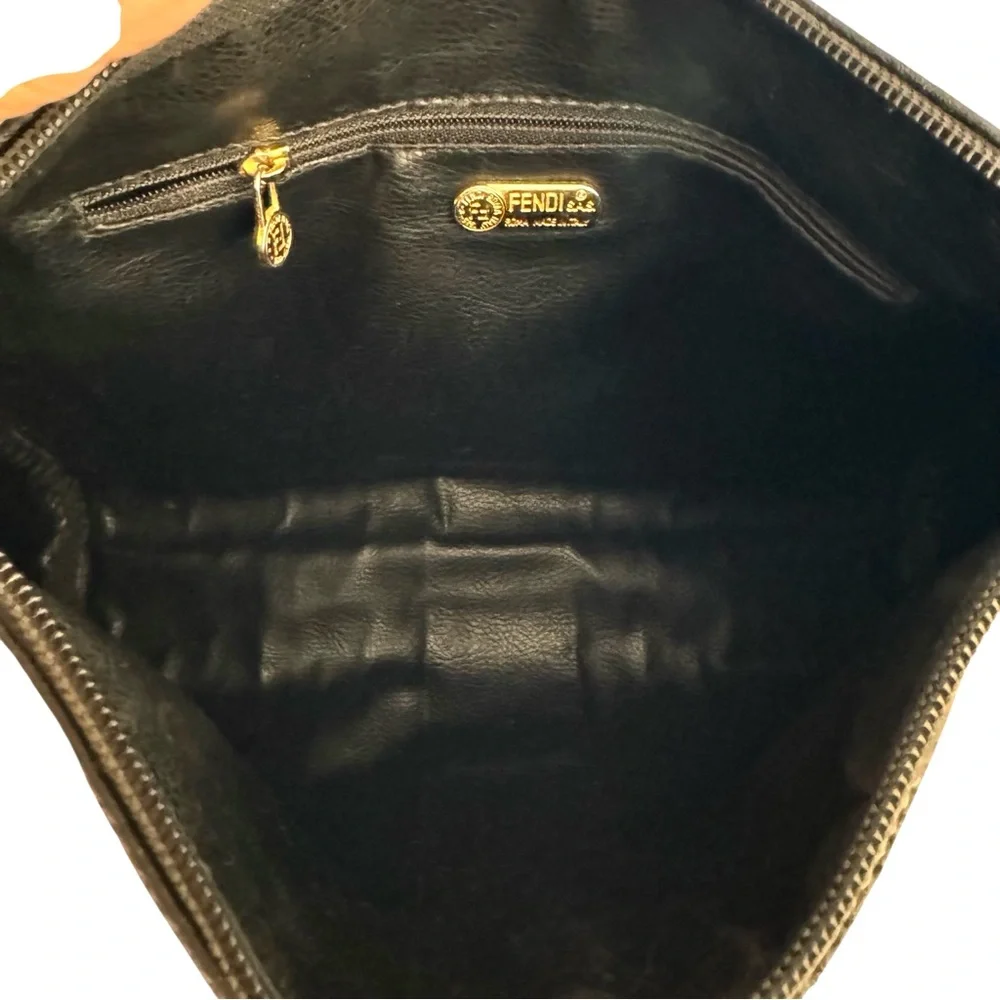 FENDI Vintage Pequin Striped Shoulder Bag Large Crossbody - Picture 15 of 17